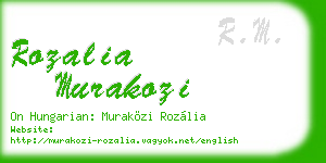 rozalia murakozi business card