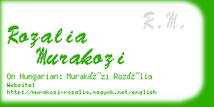 rozalia murakozi business card